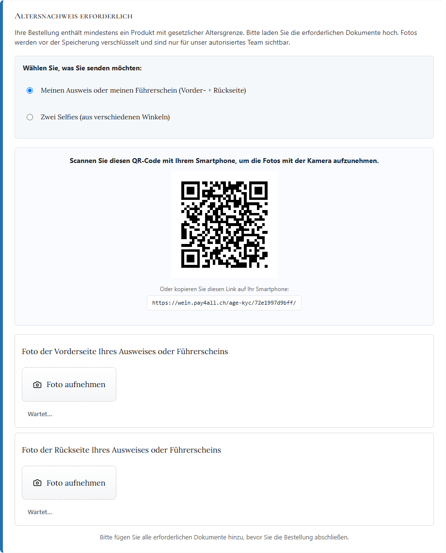 Screenshot 1 des Pay4All-Age-Plugins